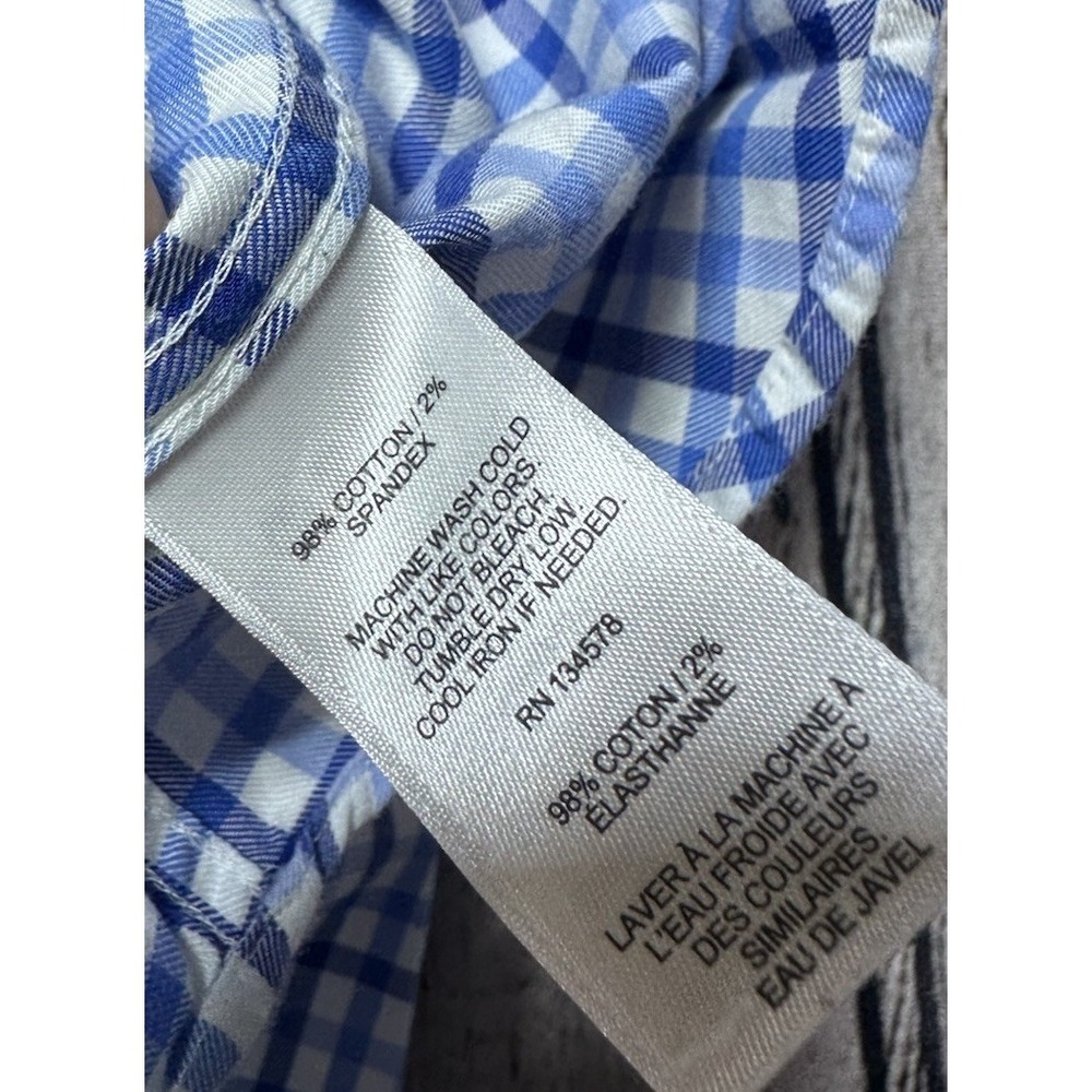 Vineyard‎ Vines Shirt Mens XL Blue Check L/S Stretch Poplin Twill Button Down - Picture 4 of 7